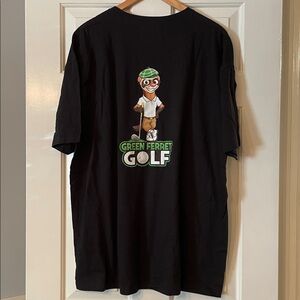 NEW Green Ferret Golf Black Men's T-Shirt